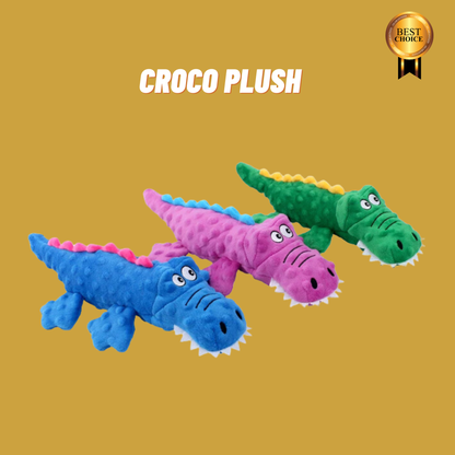 Croco Plush: Crinkly-Legged, Squeaky Crocodile Toy for Dogs