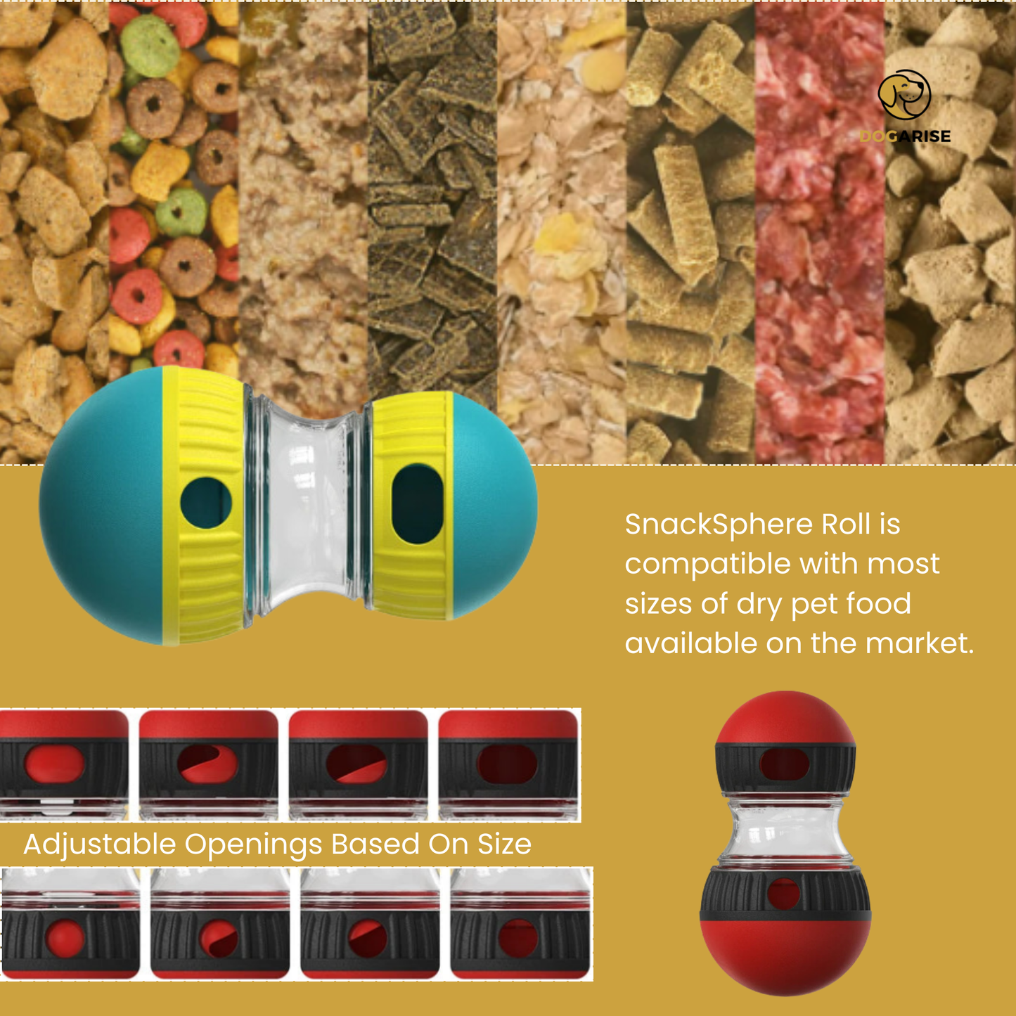 SnackSphere Roll - The Ultimate Dog Toy Feeder To Boost Their Mind & Activity Level