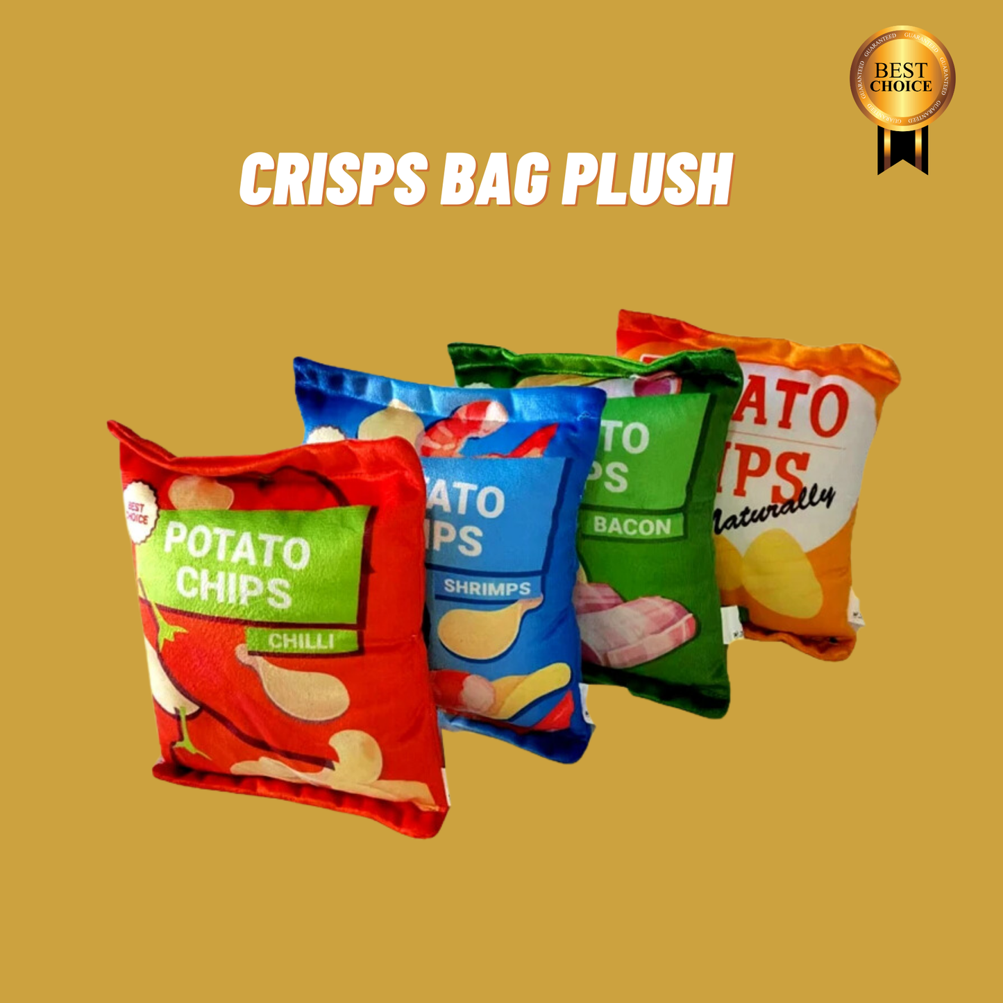 Crisp Bag Plush: Squeaky Potato Chips Bag Dog Toy For Dogs