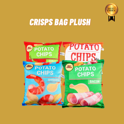 Crisp Bag Plush: Squeaky Potato Chips Bag Dog Toy For Dogs