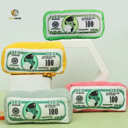 100 Bill Plush by DOGARISE: The 100 Dollar Bill inspired Plush Toy For Your Dog