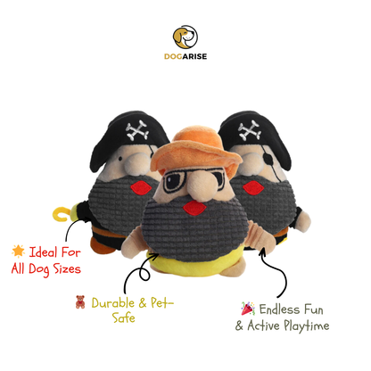 Pirate Plush: Squeaky Pirate Toy for Dogs