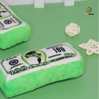 100 Bill Plush by DOGARISE: The 100 Dollar Bill inspired Plush Toy For Your Dog