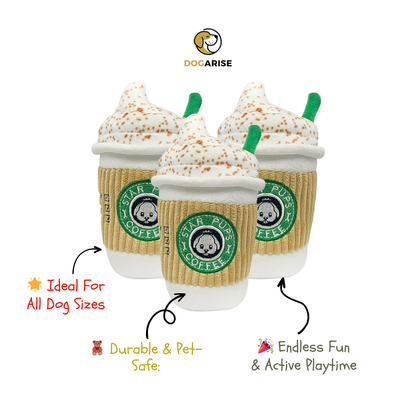 Puppuccino Plush: The Ultimate Latte-Inspired Squeaky Plush Toy for Dogs