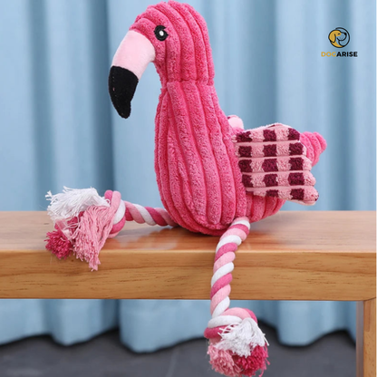 Flamingo Plush with Built-In Squeaker