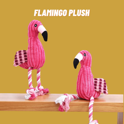 Flamingo Plush with Built-In Squeaker