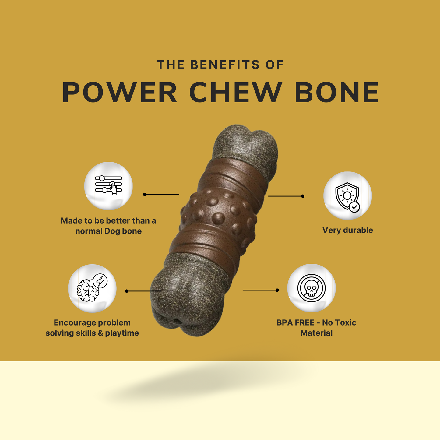 Power Chew Bone - The Ultimate Chew Toy For Heavy Chewer Dogs