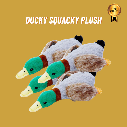 Ducky Quacky Plush: Squeaky Corduroy Duck with Rope Legs