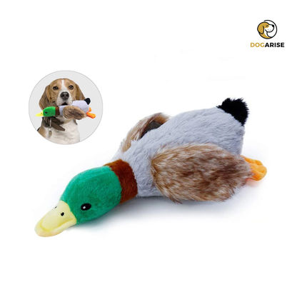 Ducky Quacky Plush: Squeaky Corduroy Duck with Rope Legs