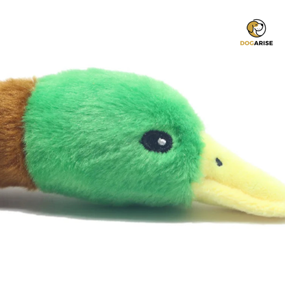 Ducky Quacky Plush: Squeaky Corduroy Duck with Rope Legs