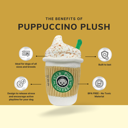 Puppuccino Plush: The Ultimate Latte-Inspired Squeaky Plush Toy for Dogs