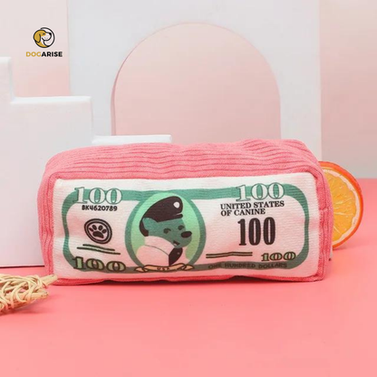 100 Bill Plush by DOGARISE: The 100 Dollar Bill inspired Plush Toy For Your Dog