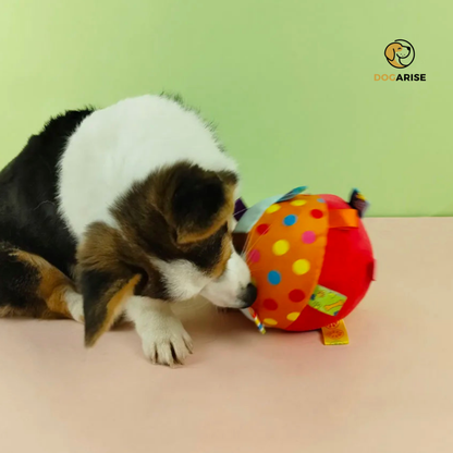 Chime Chomp Plush: Squeaky Ball with Bell Inside