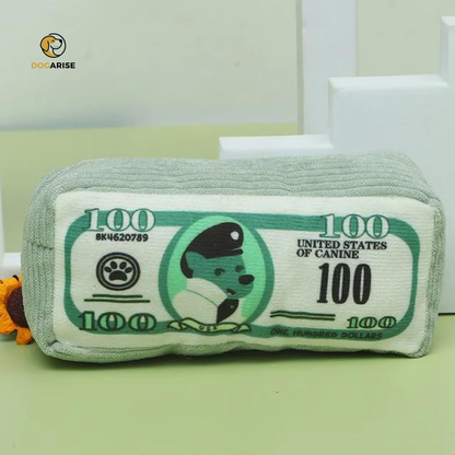 100 Bill Plush by DOGARISE: The 100 Dollar Bill inspired Plush Toy For Your Dog