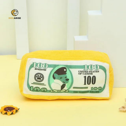 100 Bill Plush by DOGARISE: The 100 Dollar Bill inspired Plush Toy For Your Dog