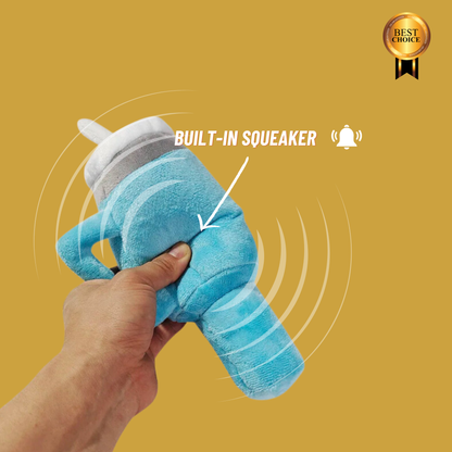 Bark Quencher Plush: Squeaky Quencher Cup-Inspired Dog Toy