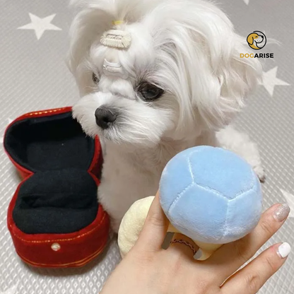 Pupposal Plush: Squeaky Diamond Ring Box Toy