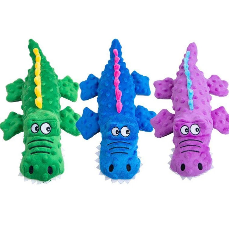 Croco Plush: Crinkly-Legged, Squeaky Crocodile Toy for Dogs