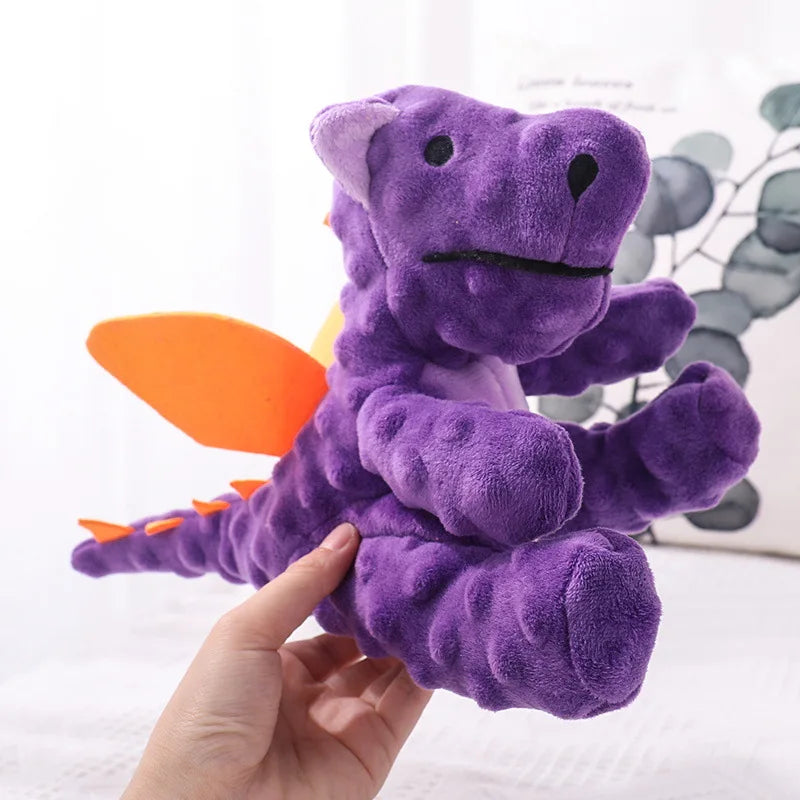 Dragon Plush: Squeaky, Colorful Dragon Toy for Dogs