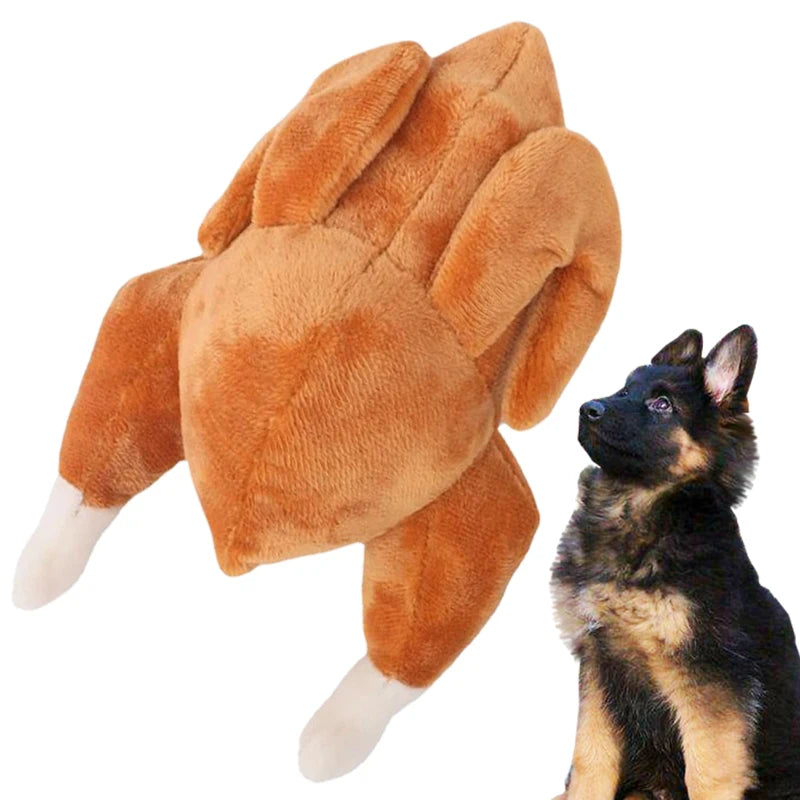 Thanksgiving Full Turkey Plush: Fun, Festive, Squeaky Dog Toy