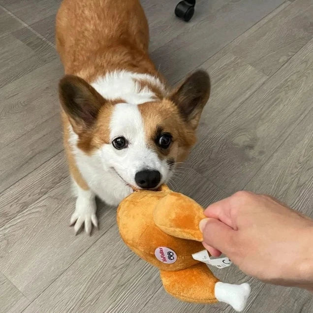 Thanksgiving Full Turkey Plush: Fun, Festive, Squeaky Dog Toy