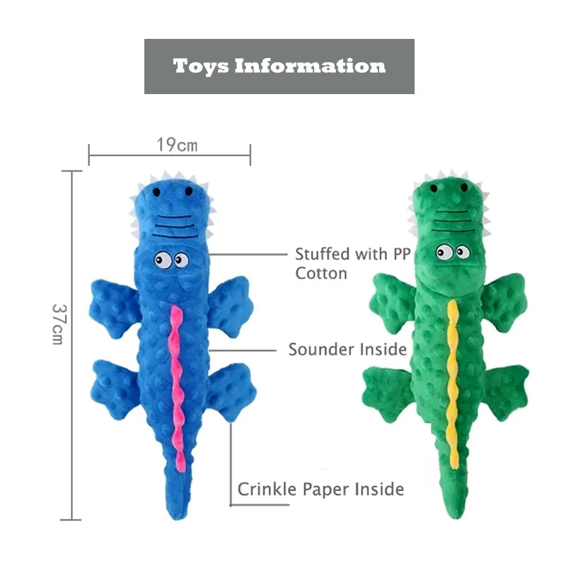 Croco Plush: Crinkly-Legged, Squeaky Crocodile Toy for Dogs