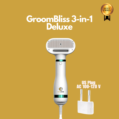 GroomBliss 3-in-1 Deluxe - The Ultimate To-Go Grooming Tool For Your Dog